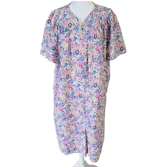 Emily Stacy Housecoat Short Sleeve Robe Duster 3X - Picture 1 of 4